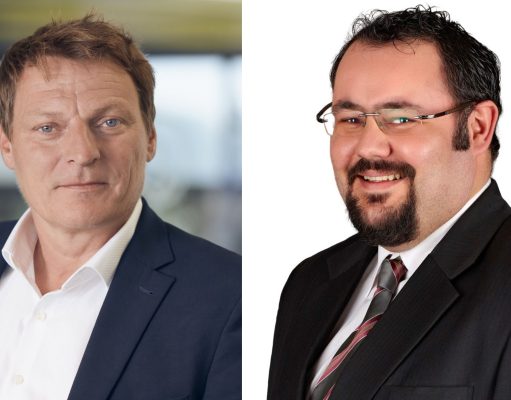 Ralf Usbeck, CEO of Chain4Travel and Mathieu Montmessin, Executive Vice President Research and Development at Hahn Air