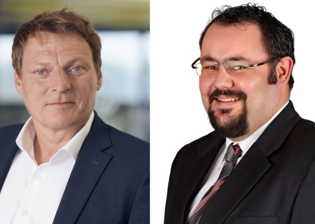 Ralf Usbeck, CEO of Chain4Travel and Mathieu Montmessin, Executive Vice President Research and Development at Hahn Air
