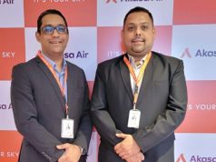 (L-R) - Belson Coutinho, Co-Founder and Chief Marketing & Experience Officer and Praveen Iyer, Co-Founder and Chief Commercial Officer, Akasa Air