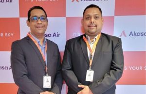 (L-R) - Belson Coutinho, Co-Founder and Chief Marketing & Experience Officer and Praveen Iyer, Co-Founder and Chief Commercial Officer, Akasa Air