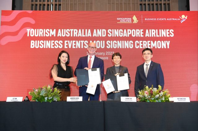 Tourism Australia and Singapore Airlines sign MoU to boost business events to Australia