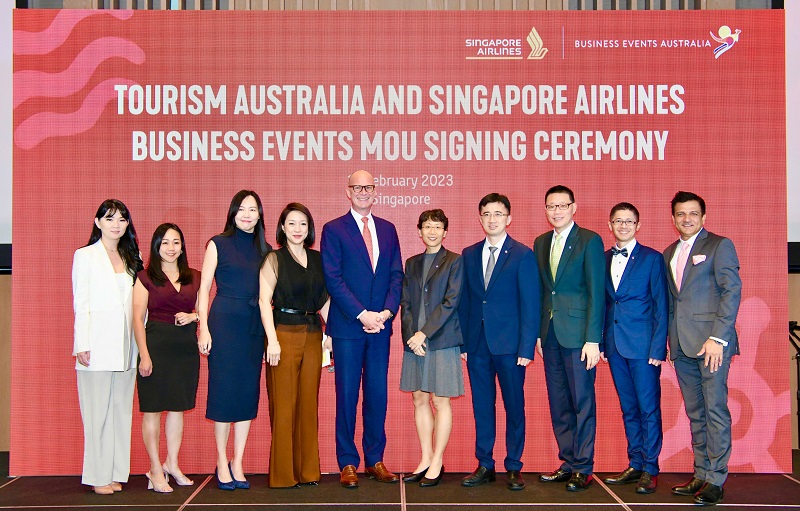 Tourism Australia and Singapore Airlines sign MoU to boost business events to Australia