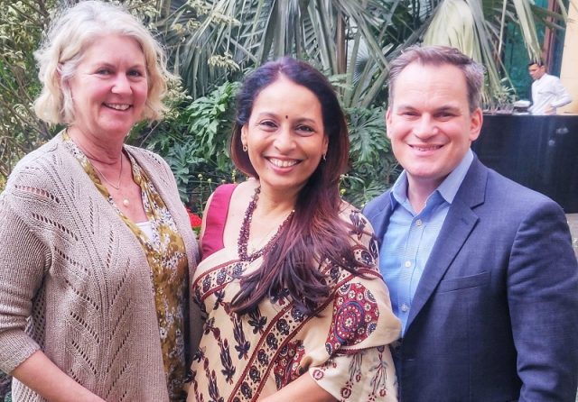 Kathryn Smits, Senior VP, Global Tourism Development; Chris Heywood, Senior VP, Global Communications; and Seema Kadam, Regional Director of India