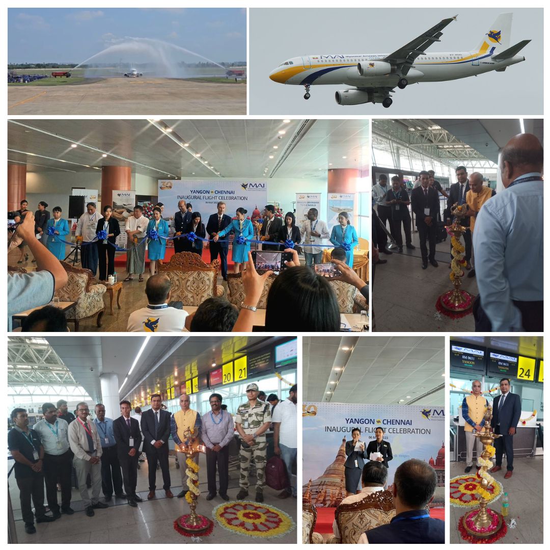 Myanmar Airways (MAI) launches direct service between Yangon and Chennai