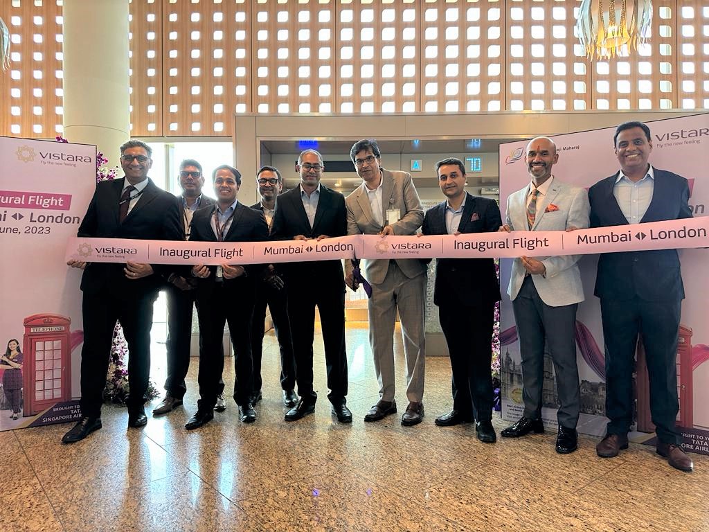 Vistara launched non-stop flights Between Mumbai - London