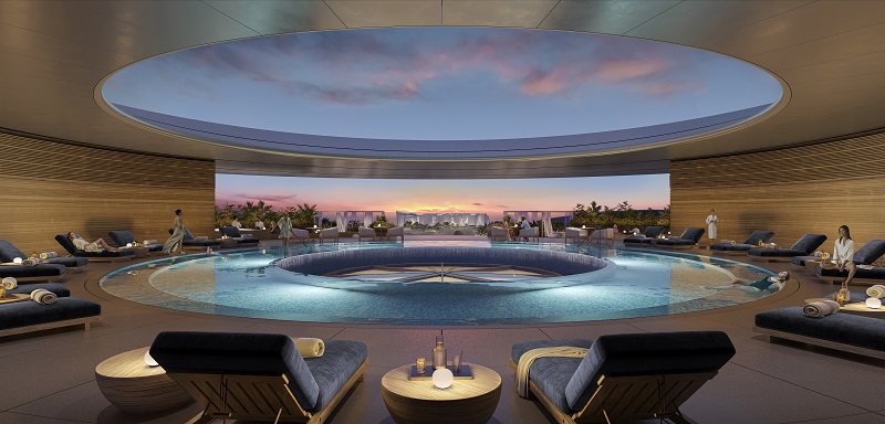 Equinox Resort Amaala includes a magnesium salt rooftop pool