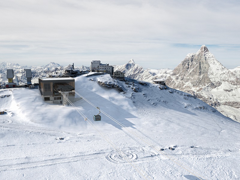 Das Matterhorn Alpine Crossing, die höchste Seilbahnüberquerung Europas (3480 Meter), wird eröffnet und verbindet die Schweiz und Italien in weniger als zwei Stunden