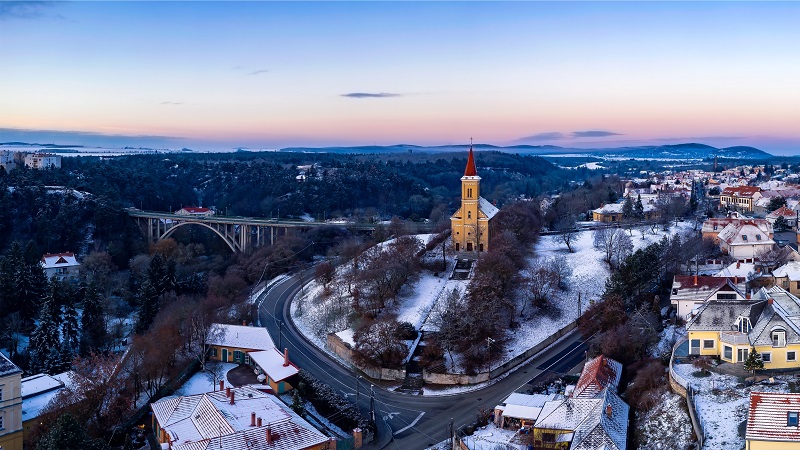 Veszprém tél, Hungary