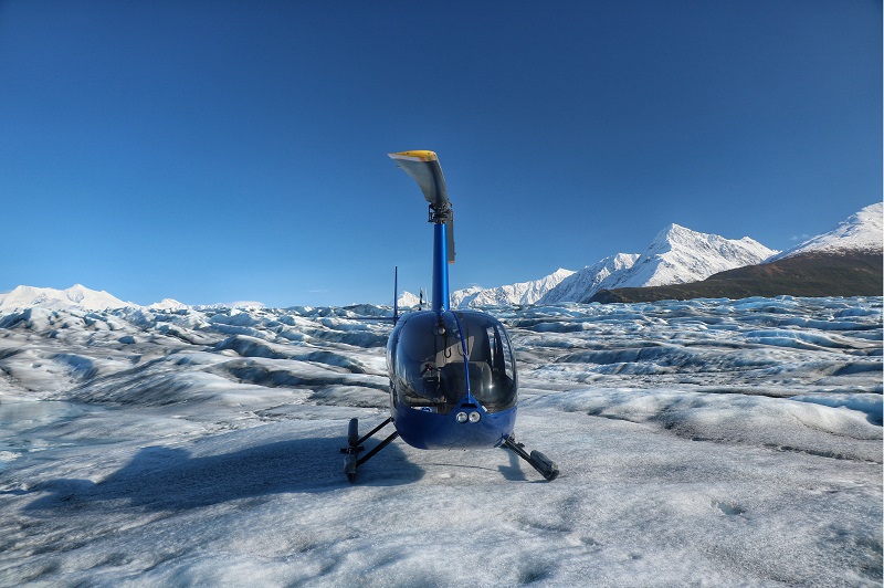 Helicopter ride on Knik Glacier