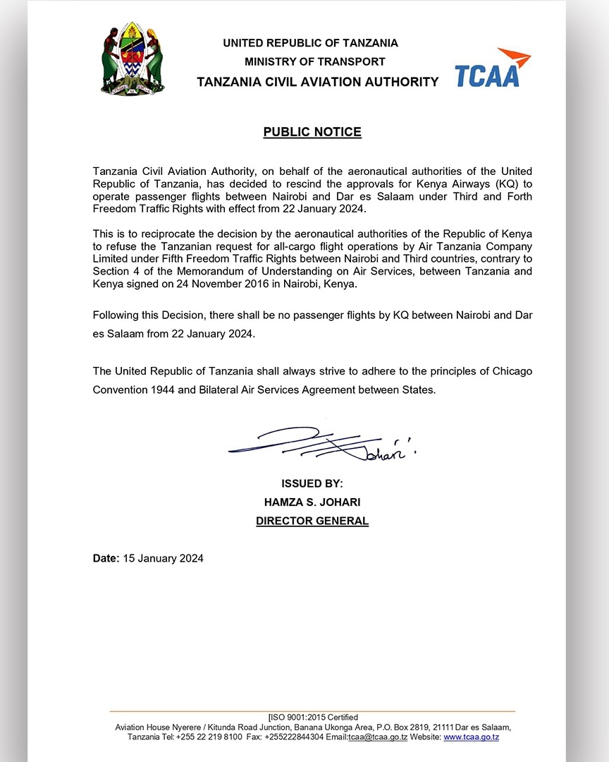 Tanzania Public Notice