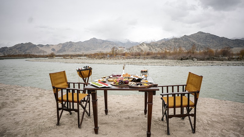The Grand Dragon Breakfast by the River Indus
