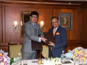 Puneet Chhatwal, MD and CEO, Indian Hotels Company Ltd and Dr. Binod Chaudhary, Chairman, CG Corp Global
