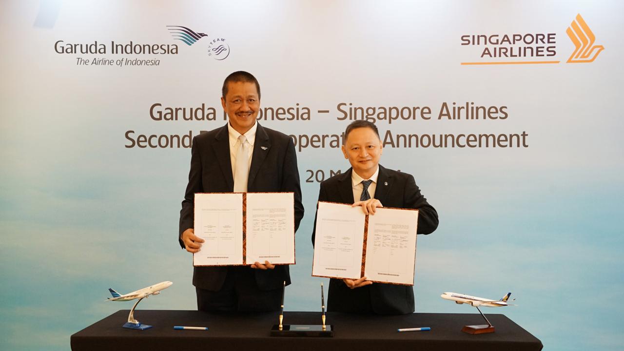 Garuda Indonesia dan Singapore Airlines memperkuat kemitraan komersial