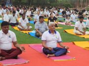 Ministry of Tourism organises mass yoga session at Qutub Minar celebrating International Day of Yoga