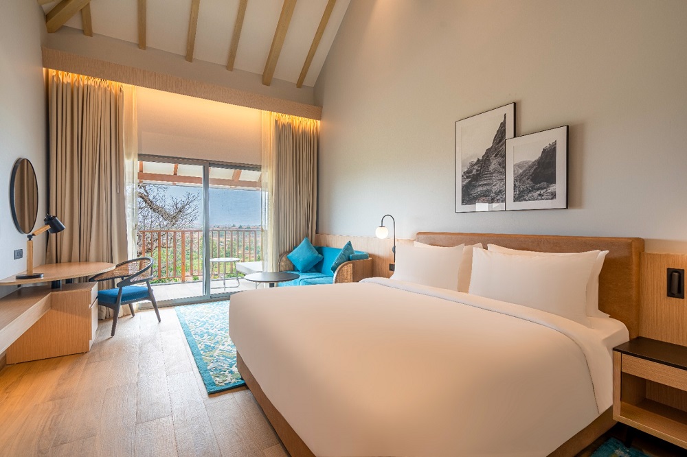 Villa bedroom at Radisson Resort Hatgad Saputara