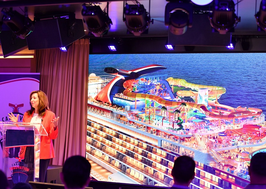 Christine Duffy unveils Sunsation Point on Carnival Festivale