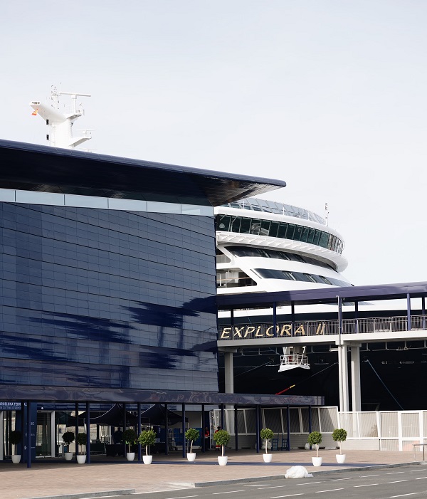 First call of Explora II at the new MSC Barcelona Terminal