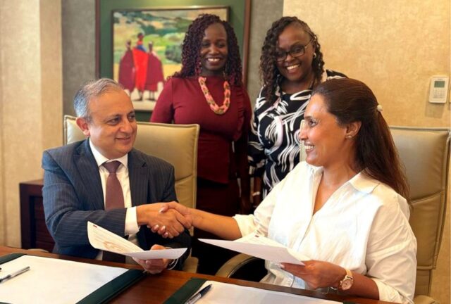 SERENA HOTELS & ARK TRAVEL GROUP PARTNER (1) Top L-R: Maureen, Marketing Director, Serena Hotels, Joyce, Sales Director, Serena Hotels Bottom L-R: Ashish Sharma, CEO, Serena Hotels Africa, Anjum Lokhandwala, Director, ARK Travel Group